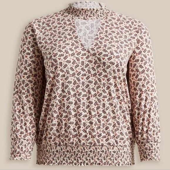 3X - Torrid | Textured Jersey Choker Neck Smocked Bottom Top - Picture 5 of 5